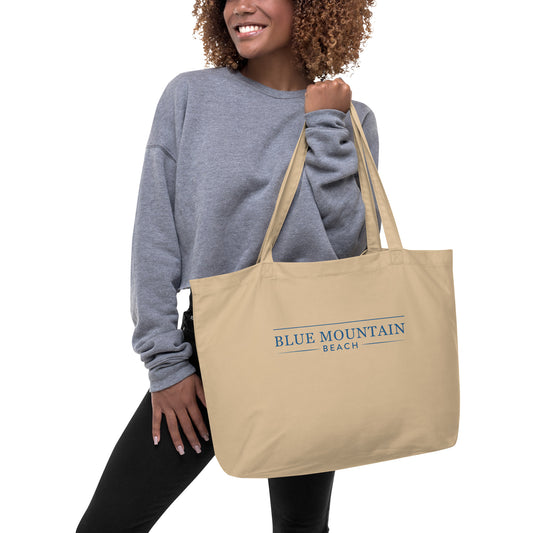 Blue Mountain Beach Large organic tote bag