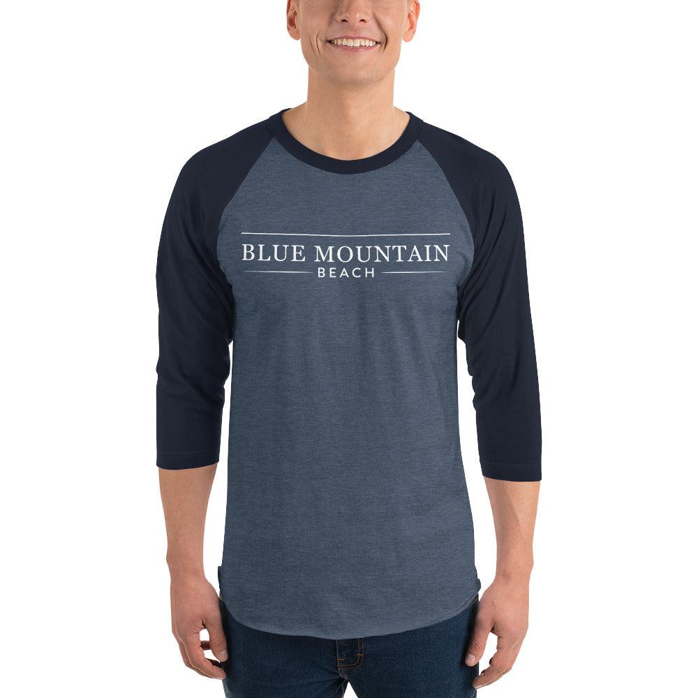 Blue Mountain Beach 3/4 sleeve raglan shirt