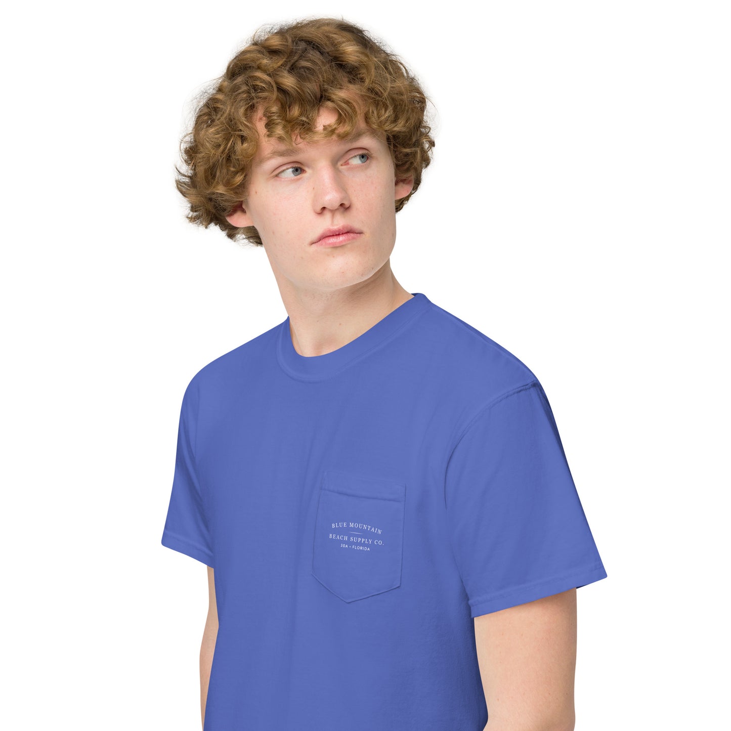 Blue Mountain Beach Unisex garment-dyed pocket t-shirt