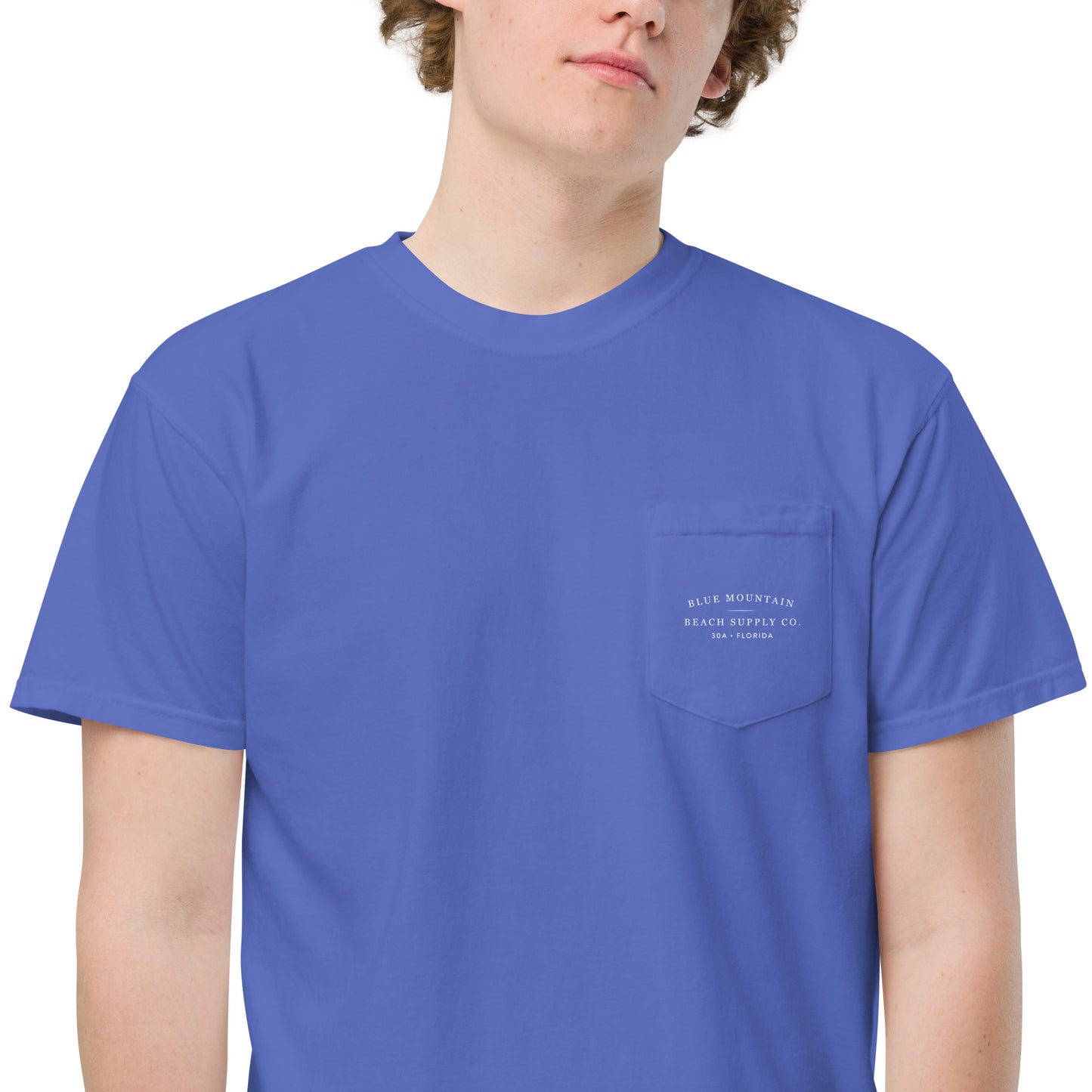 Blue Mountain Beach Unisex garment-dyed pocket t-shirt