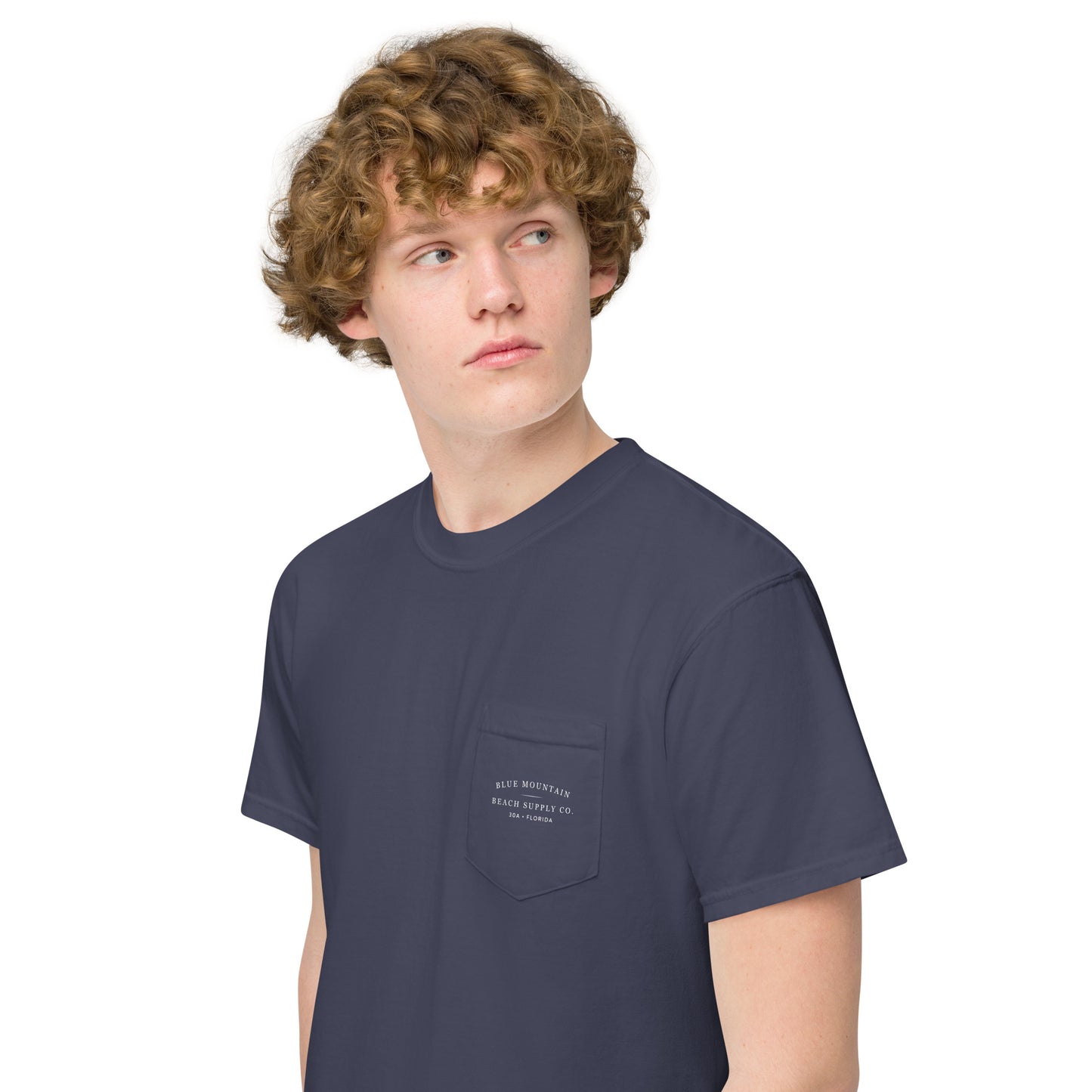 Blue Mountain Beach Unisex garment-dyed pocket t-shirt