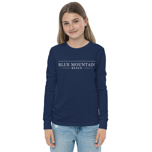 Blue Mountain Beach Youth long sleeve tee